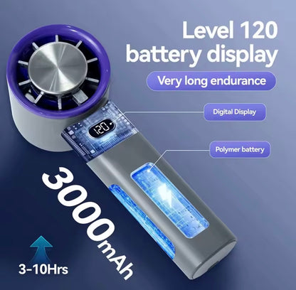 Xiaomi Mini Handheld Fan 120 Speed Portable Bladeless Desktop Fan Rechargeable with Ice Mode