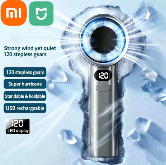 Xiaomi Mini Handheld Fan 120 Speed Portable Bladeless Desktop Fan Rechargeable with Ice Mode